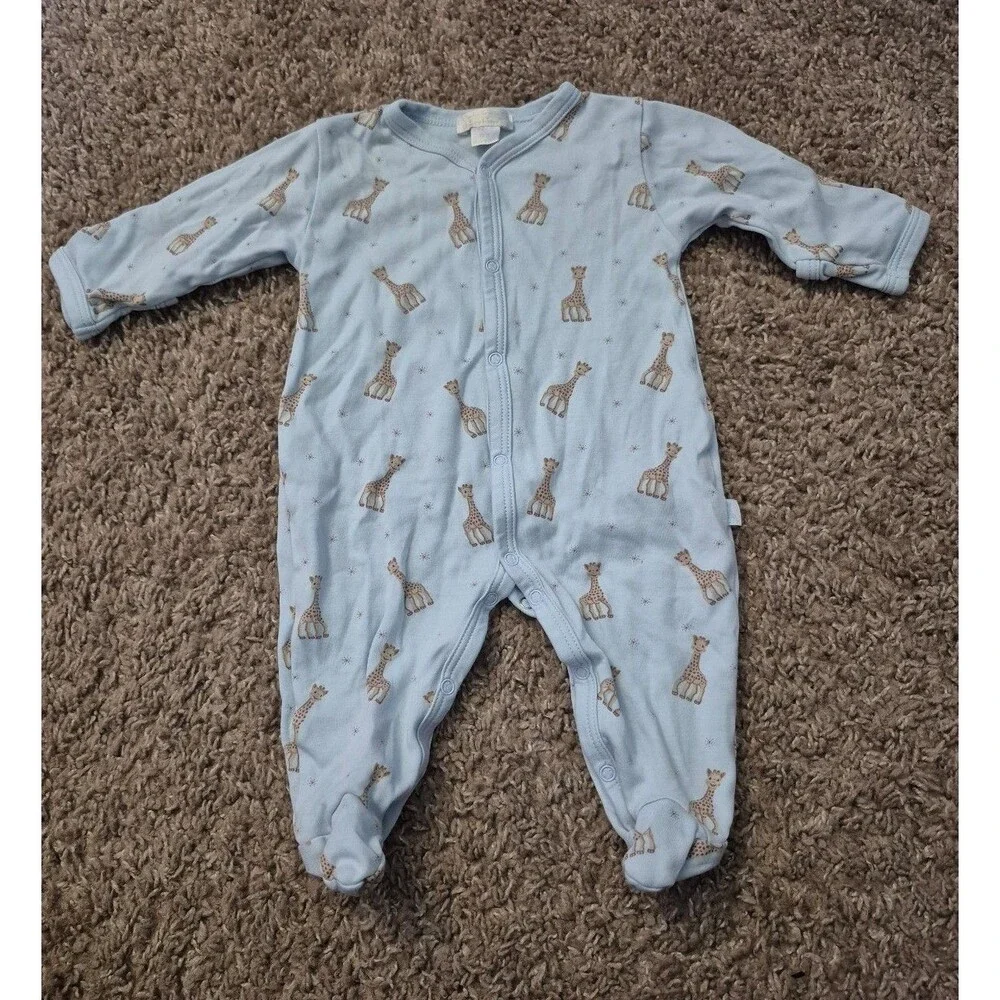 Kissy kissy Sophie la girafe sleeper pima cotton size 0-3